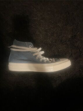Converse Women's High-Top Sneakers in Light Blue with White Sole